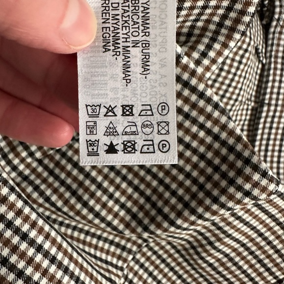 Zara Women Hi Rise Legging Plaid Side Zip Dress Pants Brown Size S NWT - Picture 12 of 15